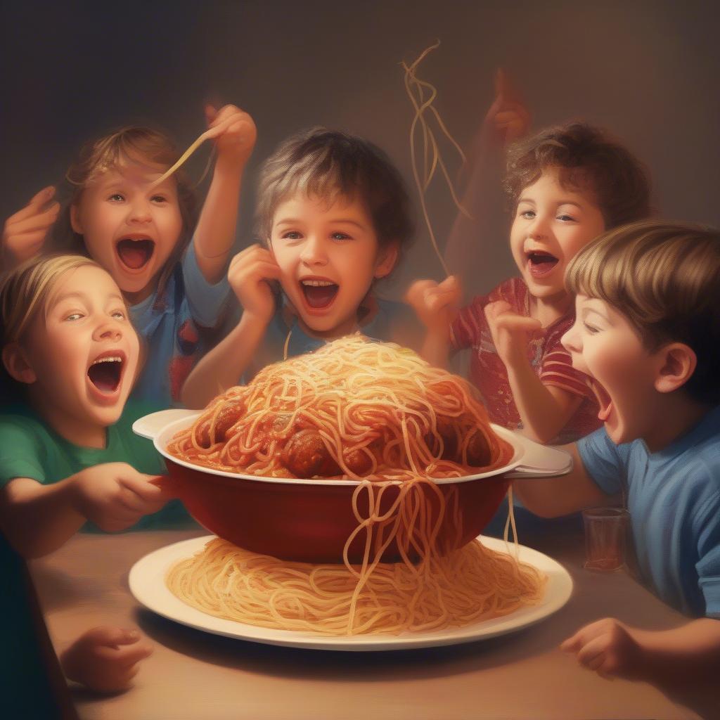 Children Singing "On Top of Spaghetti"