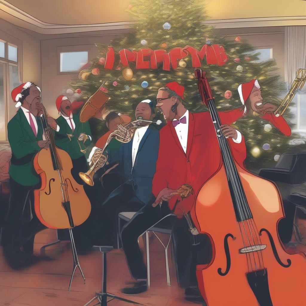 Christmas Jazz Band Performing