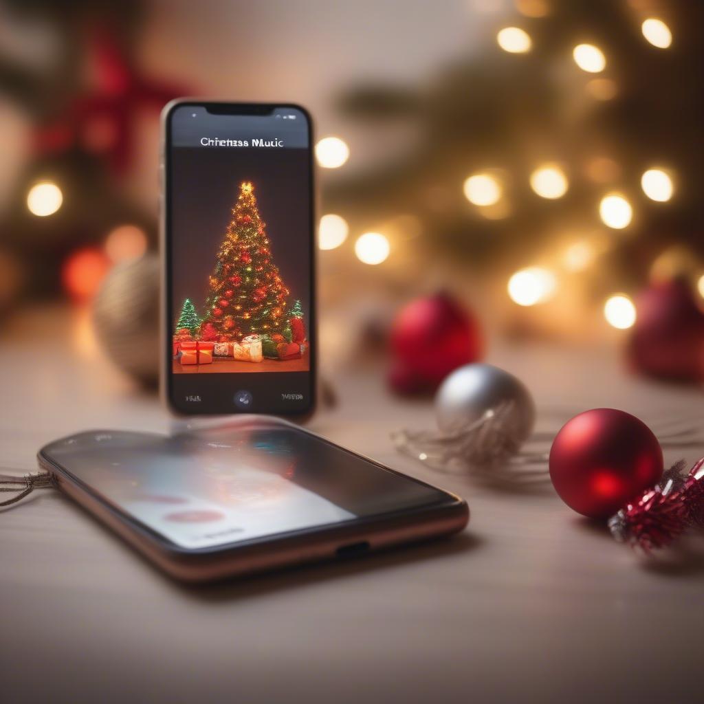 Christmas Music Streaming on Phone