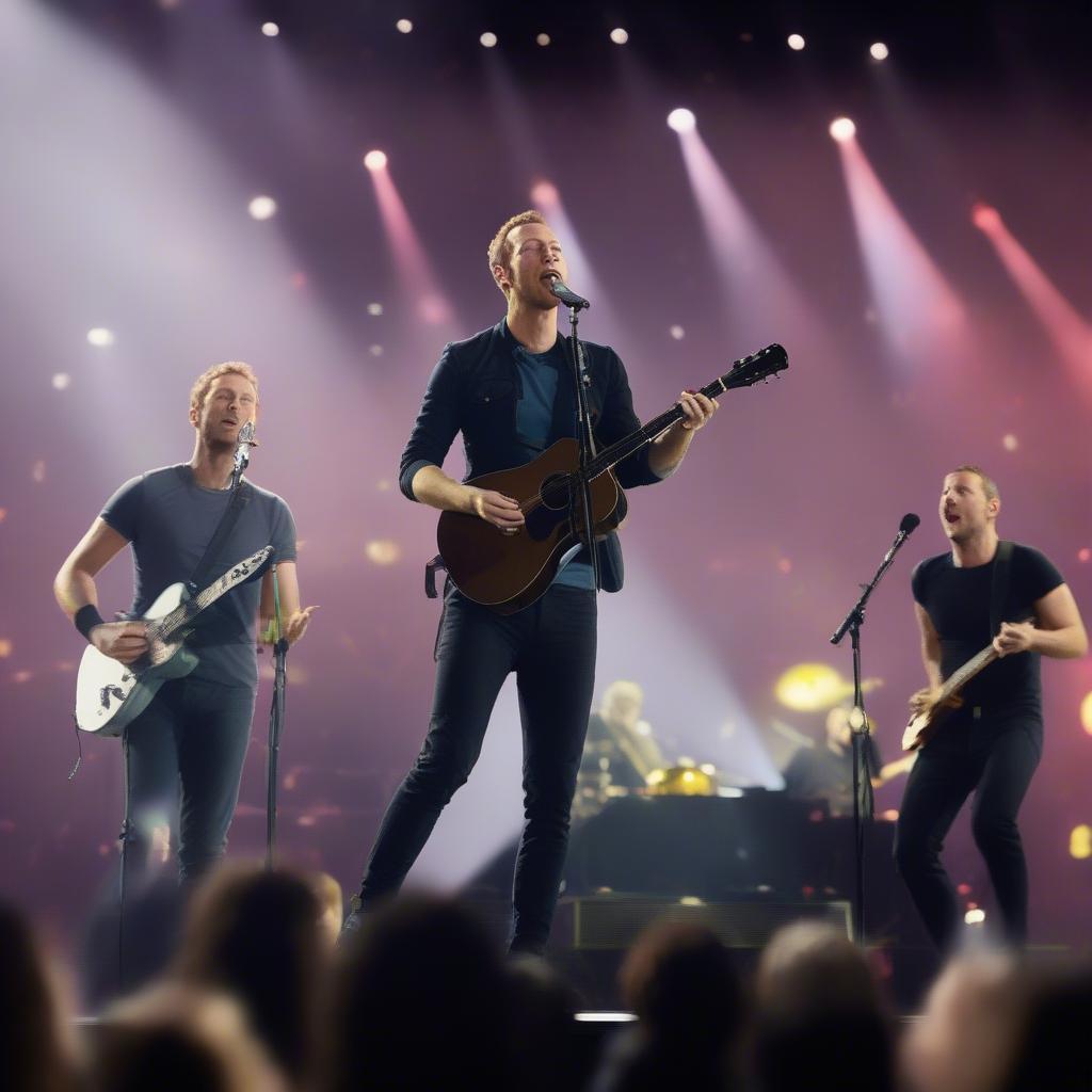 Coldplay performing "Fix You" live