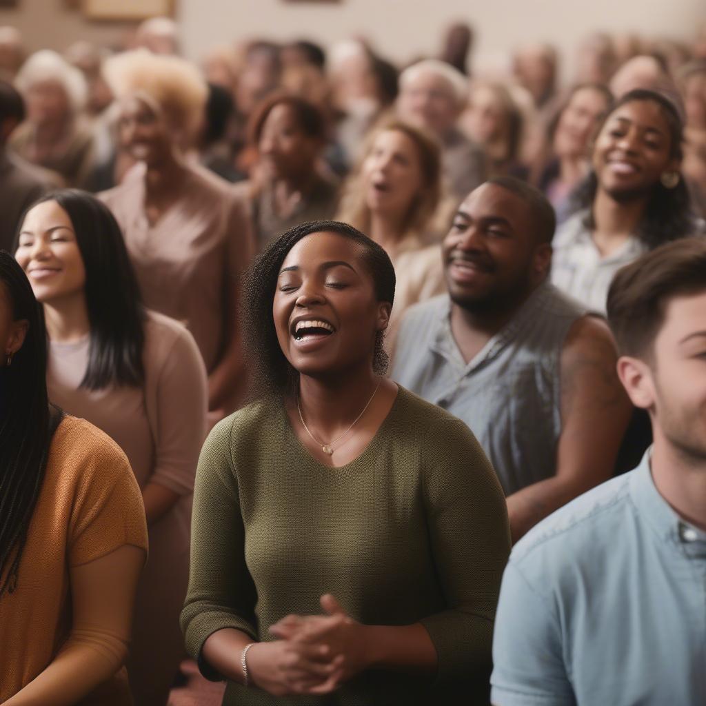 Congregation Singing in Church