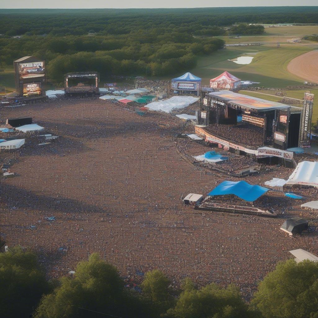 The crowd singing along at the 2019 Country Jam USA Festival