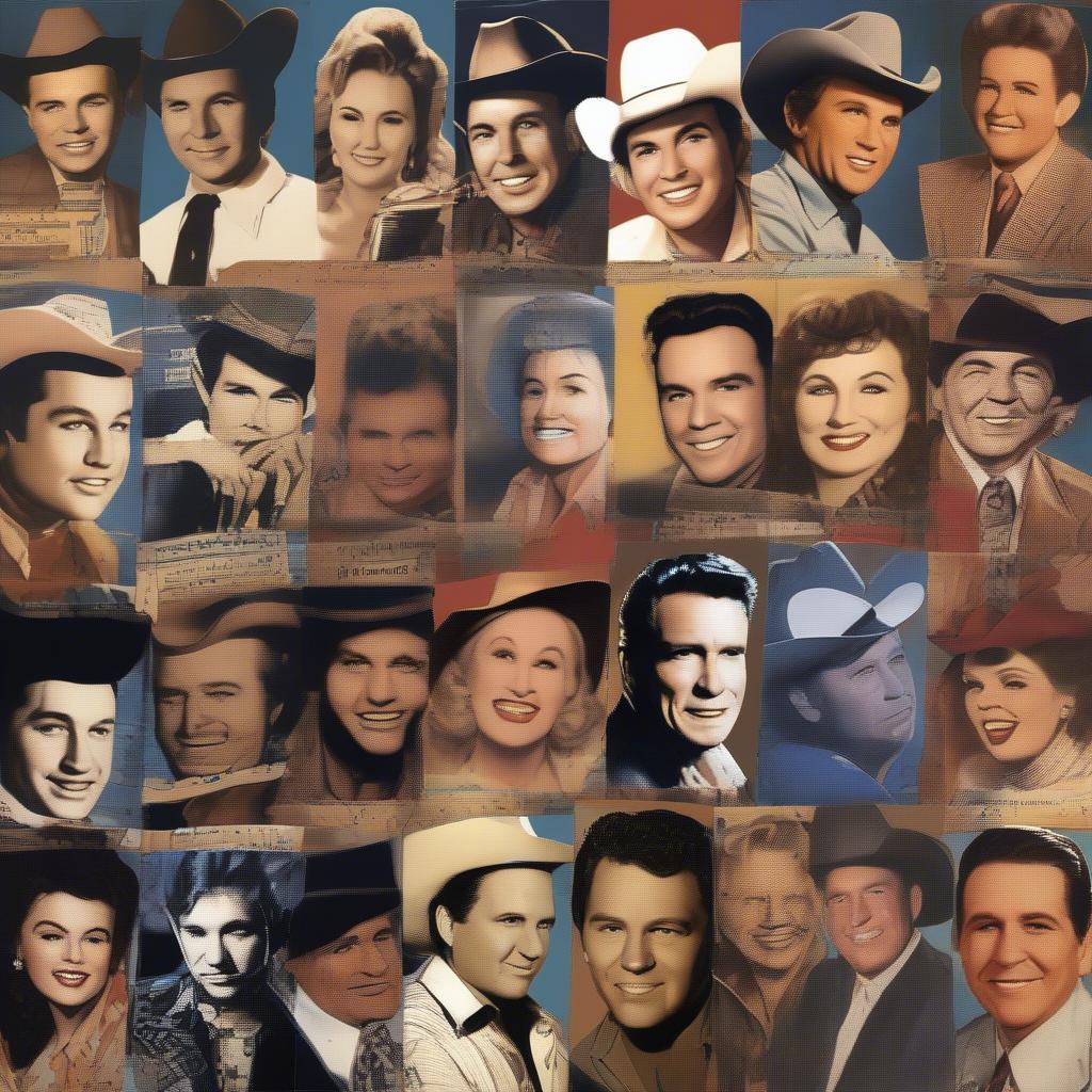 Country Music Icons Collage