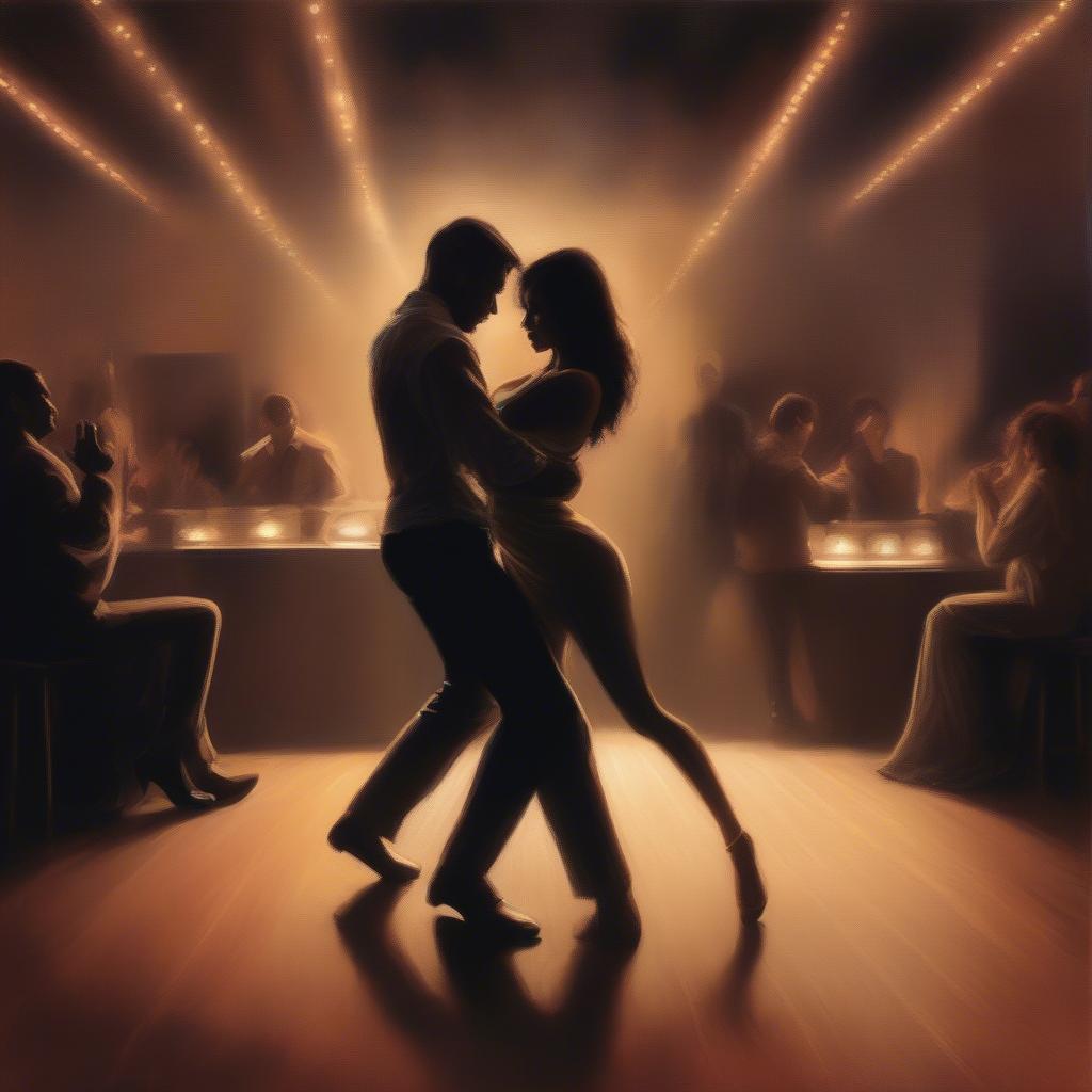 Couple Dancing Closely in Nightclub