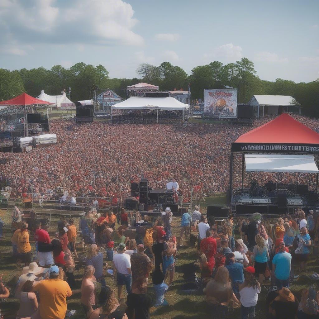 Crawfish Fest 2018 Stage with Performing Artists