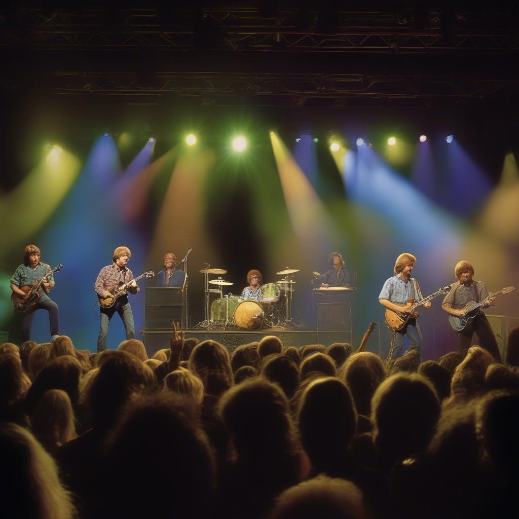 Creedence Clearwater Revival Performing Live on Stage