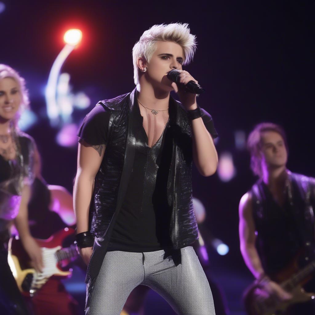 Dalton Rapattoni performing a rock song on American Idol 2016