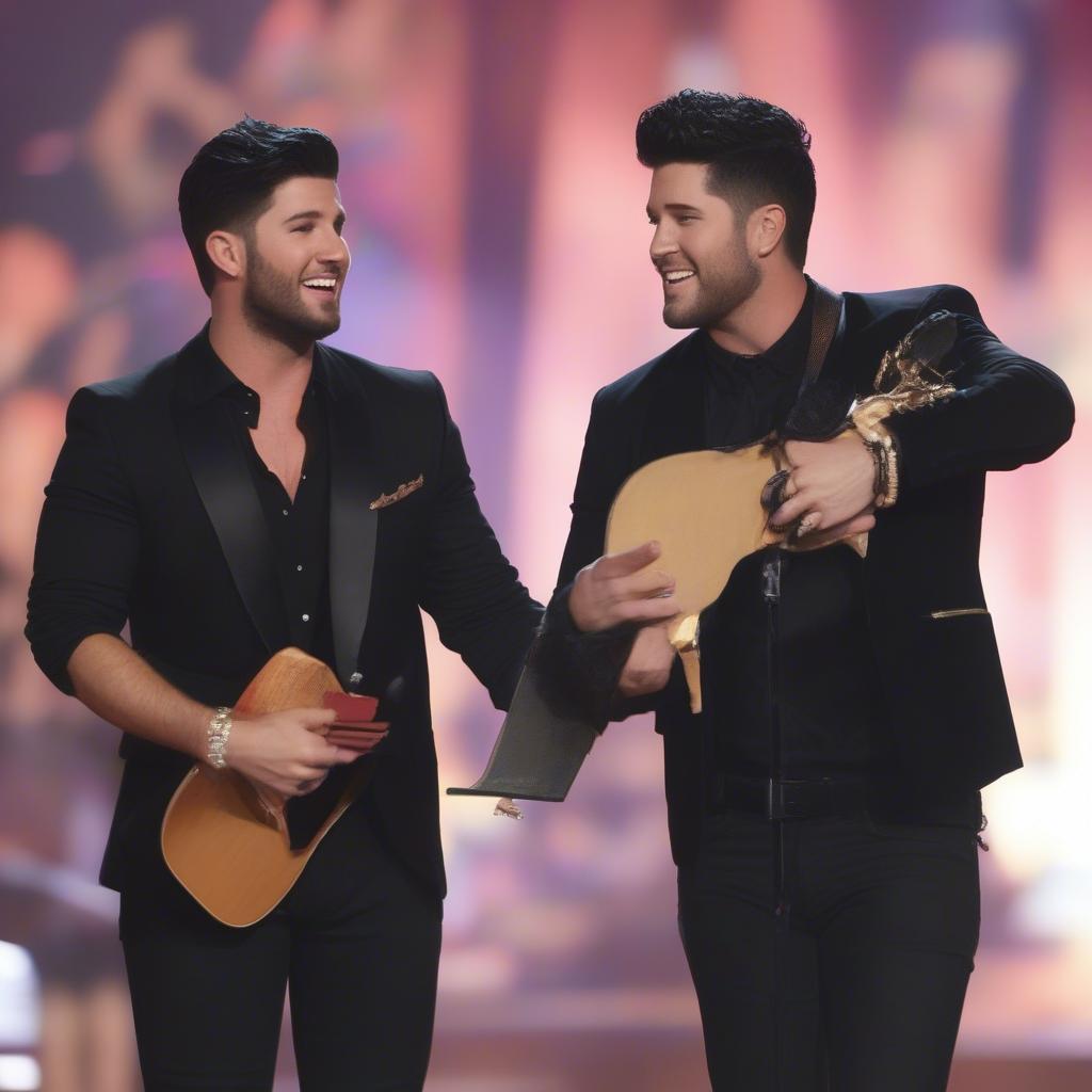 Dan and Shay Celebrating Tequila's Success