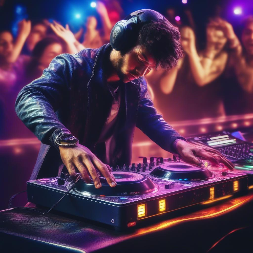 DJ Mixing in a Club