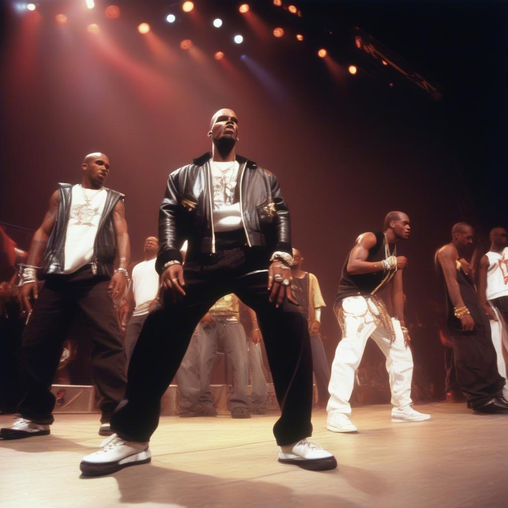 DMX performing with the Ruff Ryders in 1999