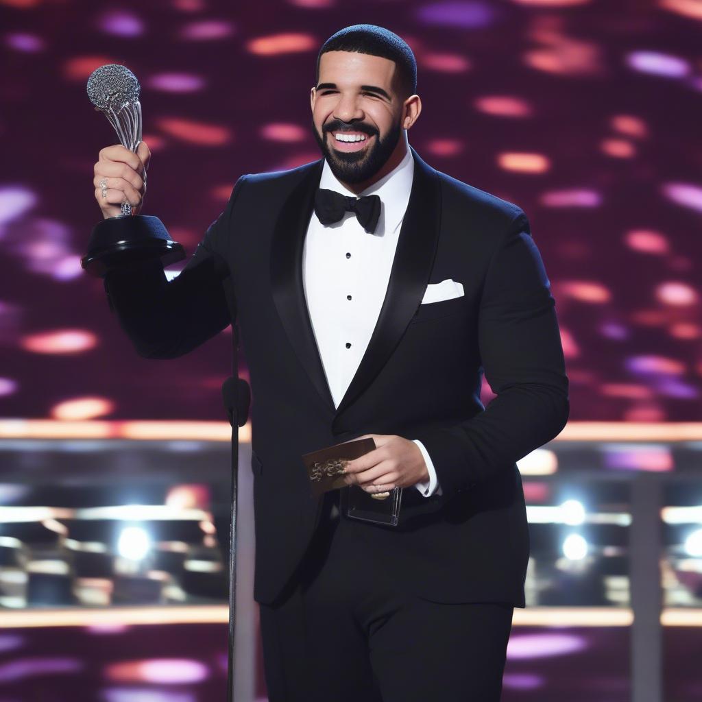 Drake Accepting an Award in 2017