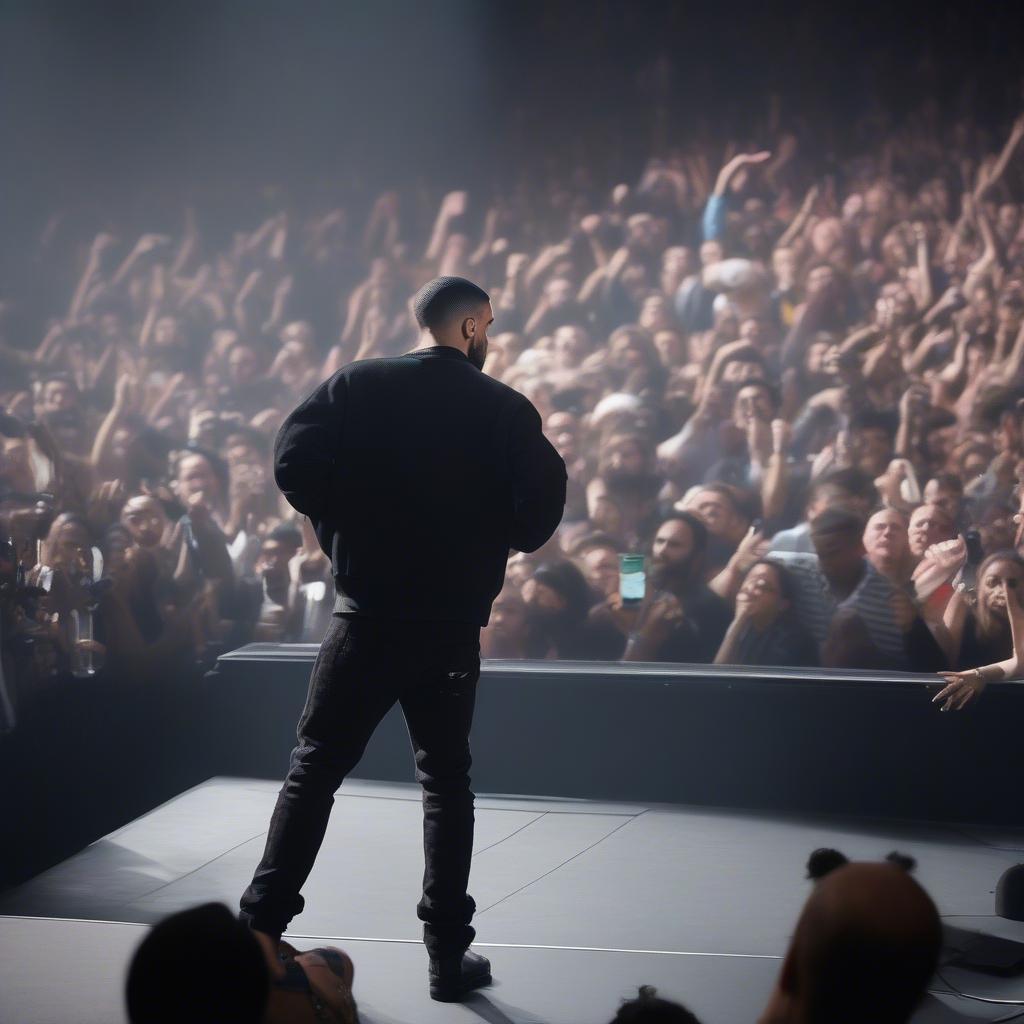 Drake performing Headlines in concert