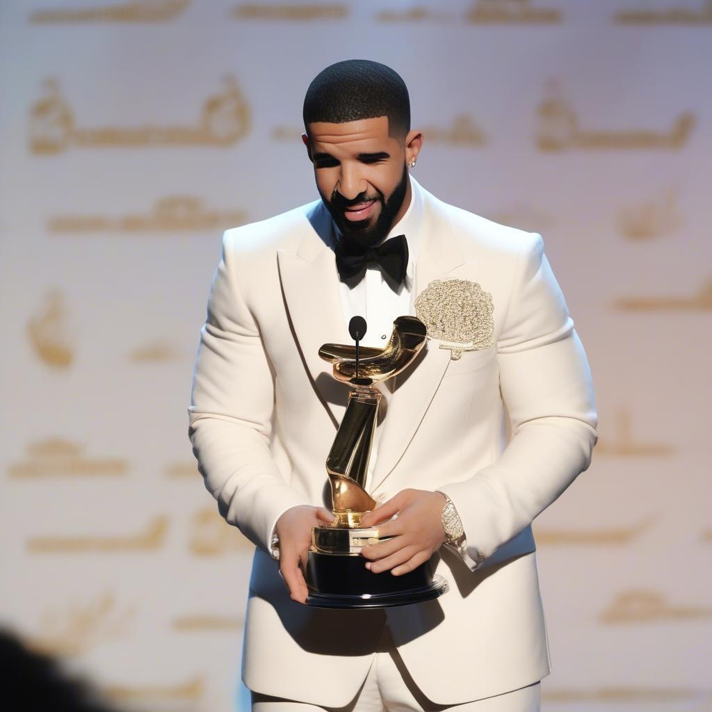 Drake Receiving a Music Award