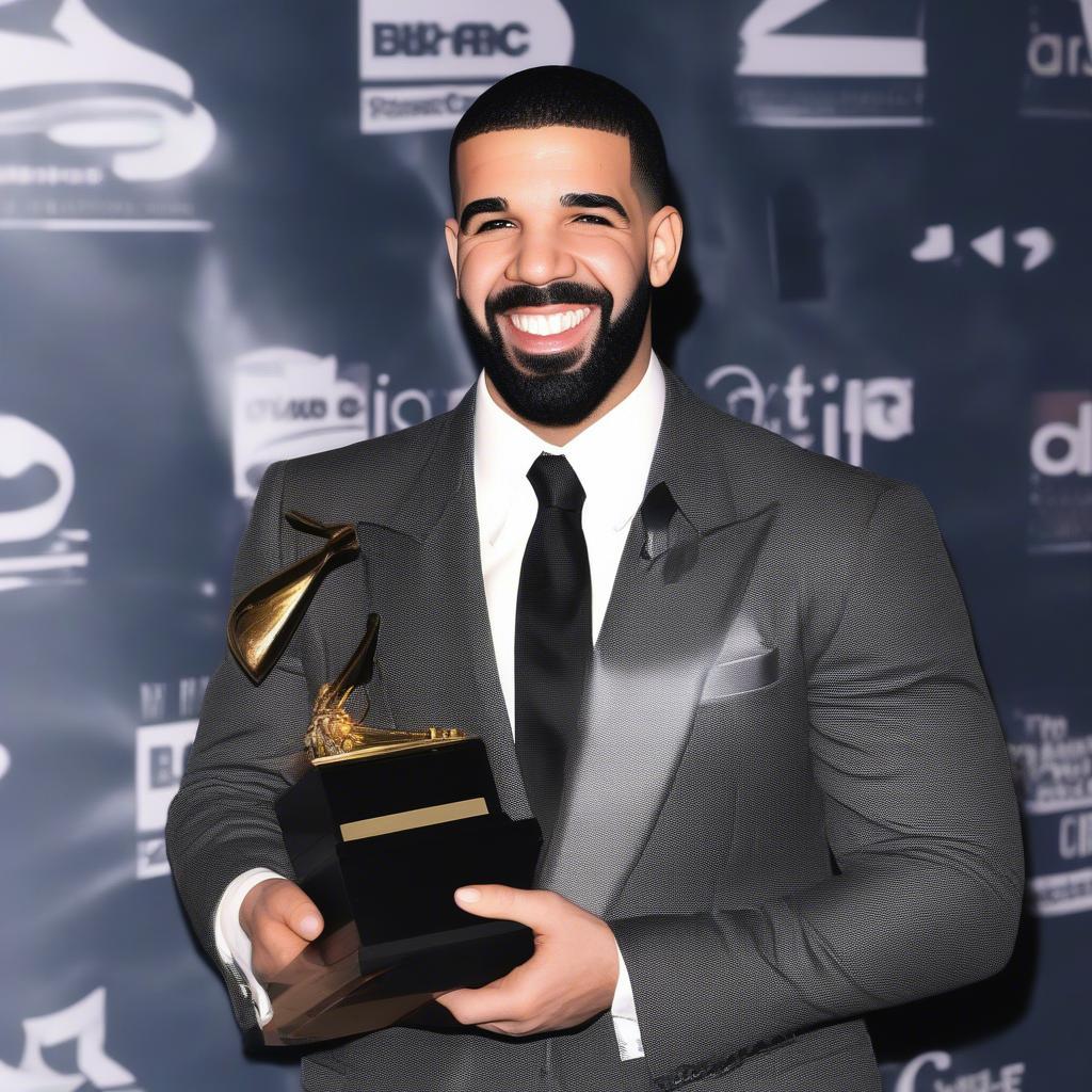 Drake Receiving a Billboard Music Award