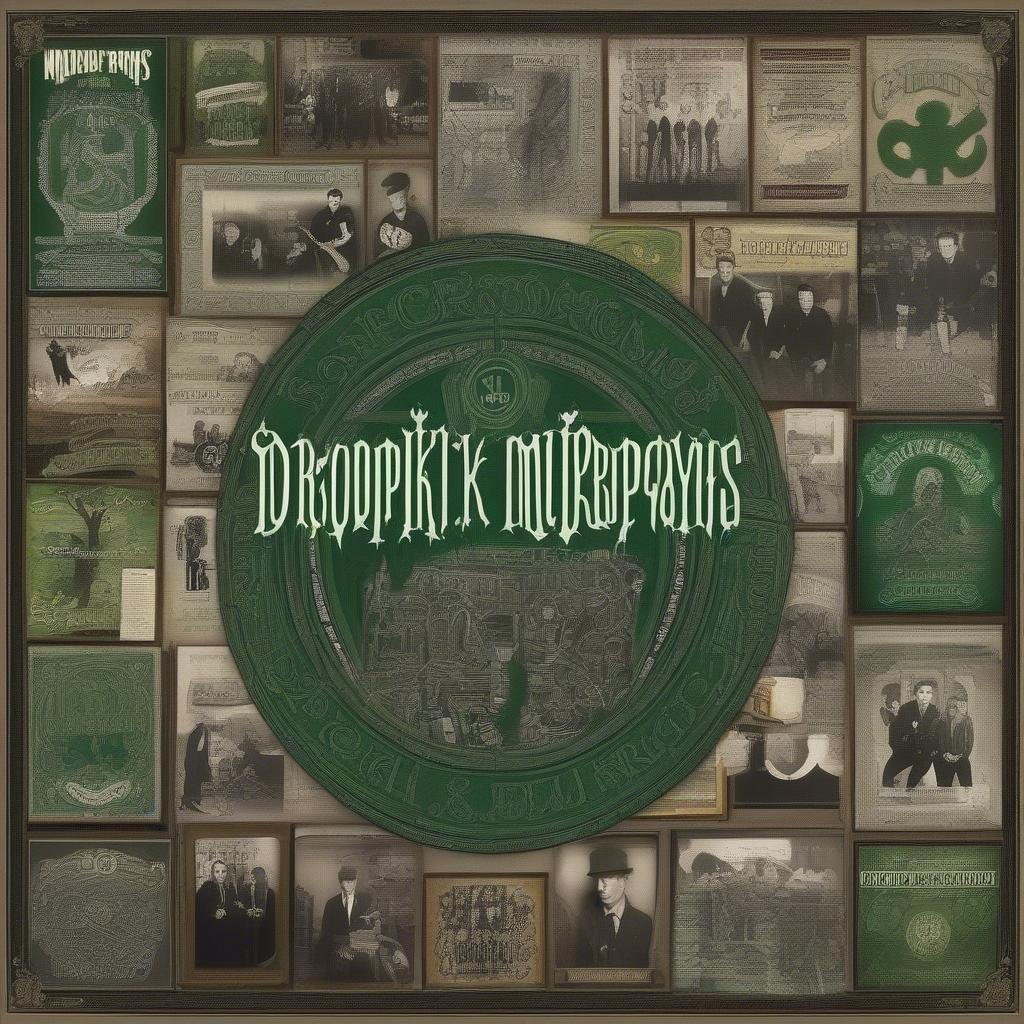 A collage of Dropkick Murphys' album covers