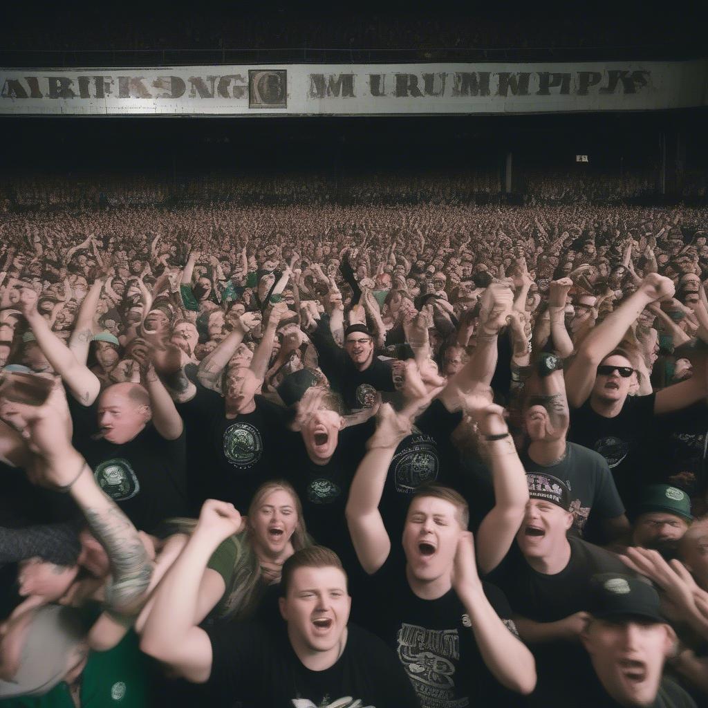 Dropkick Murphys fans enjoying a concert