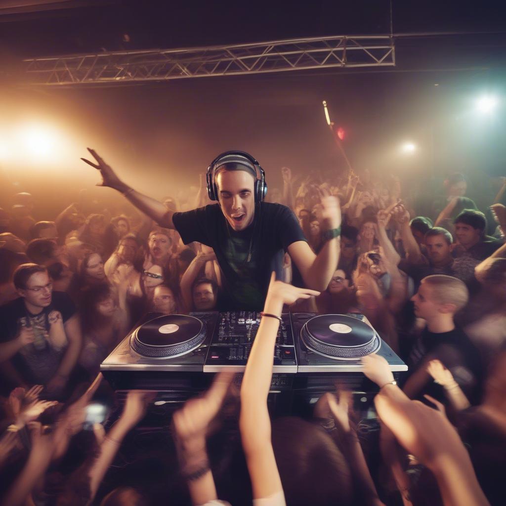 DJ Performing at a 2012 Dubstep Event