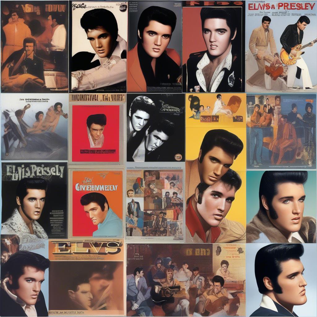 Collection of Elvis album covers