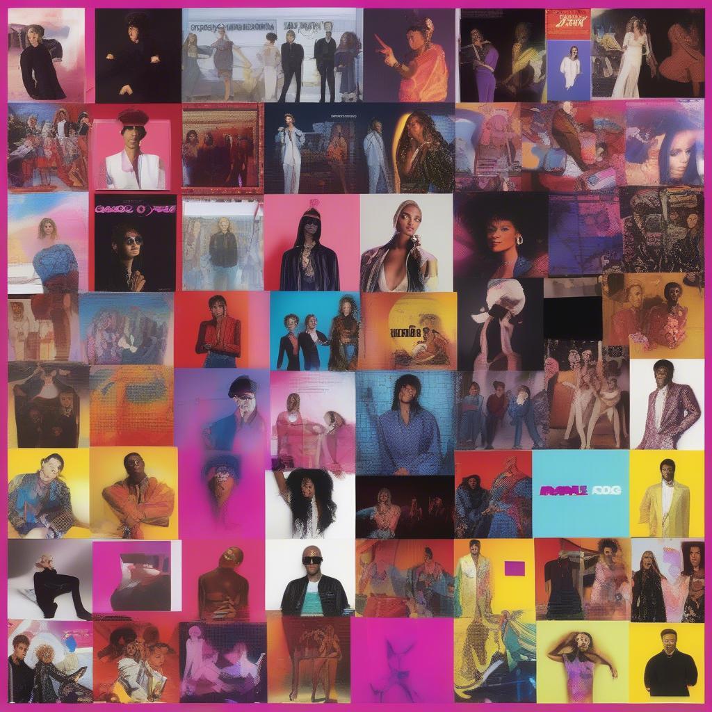 Eurodance Icons: Collage of album covers and photos of popular eurodance artists like 2 Unlimited, Haddaway, and Corona.