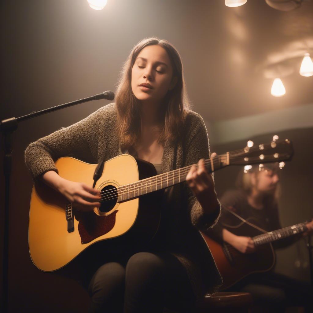 Female Singer-Songwriter Performing Acoustic in 2017