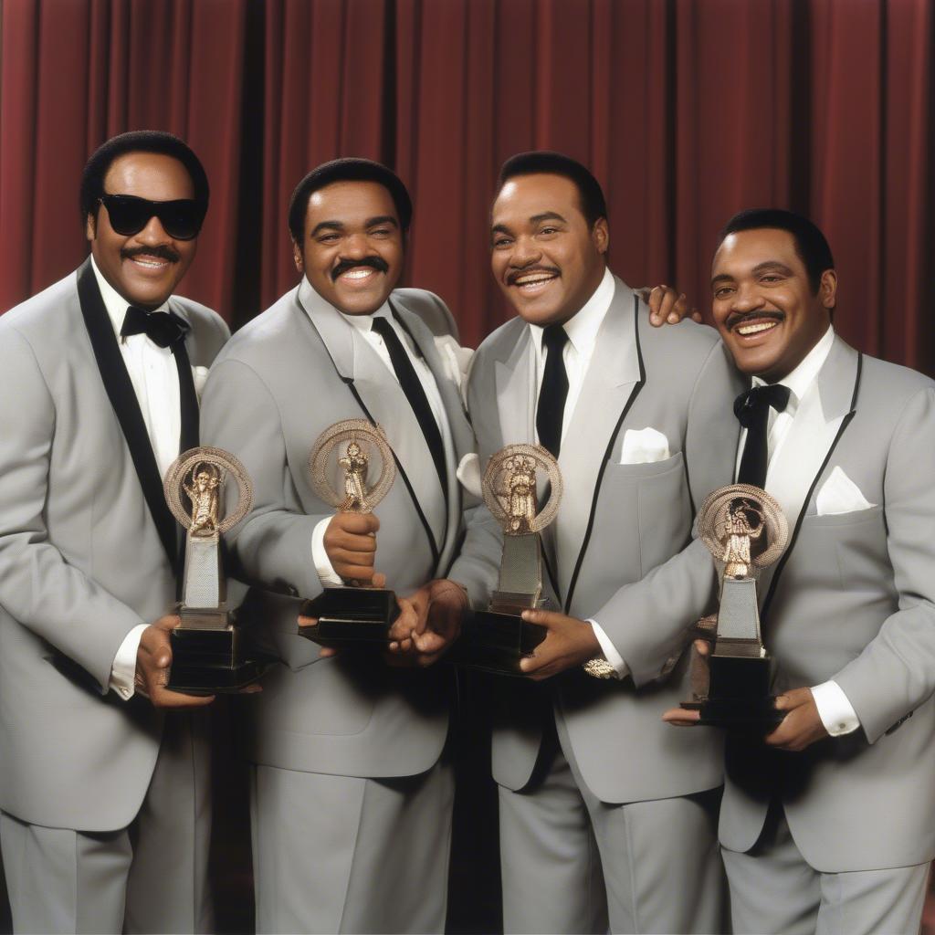 The Four Tops Receiving an Award for I'll Be There