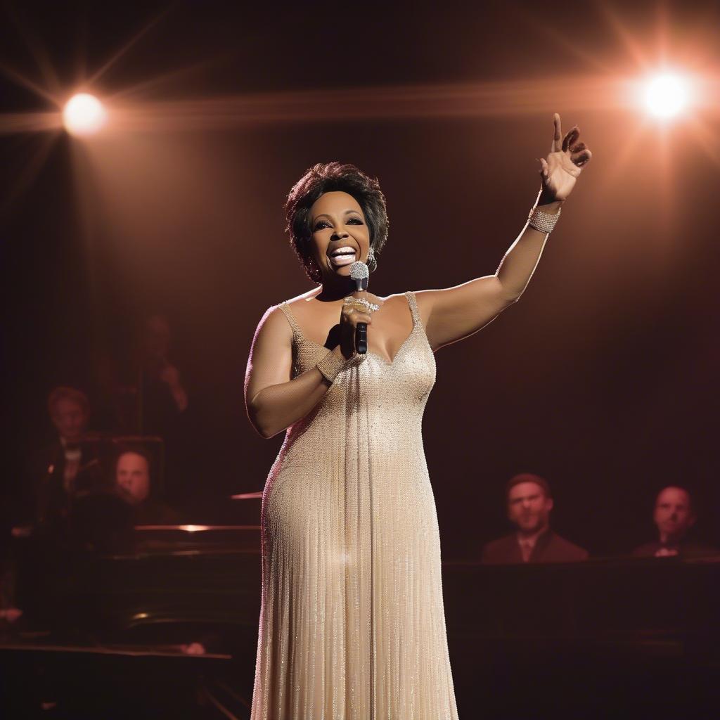 Gladys Knight performing on stage