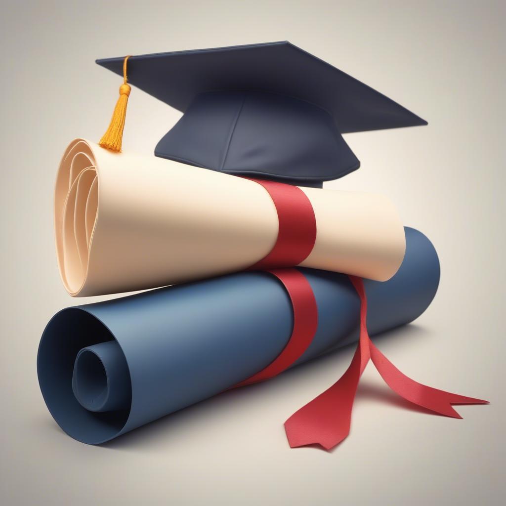 Graduate holding a diploma and graduation cap