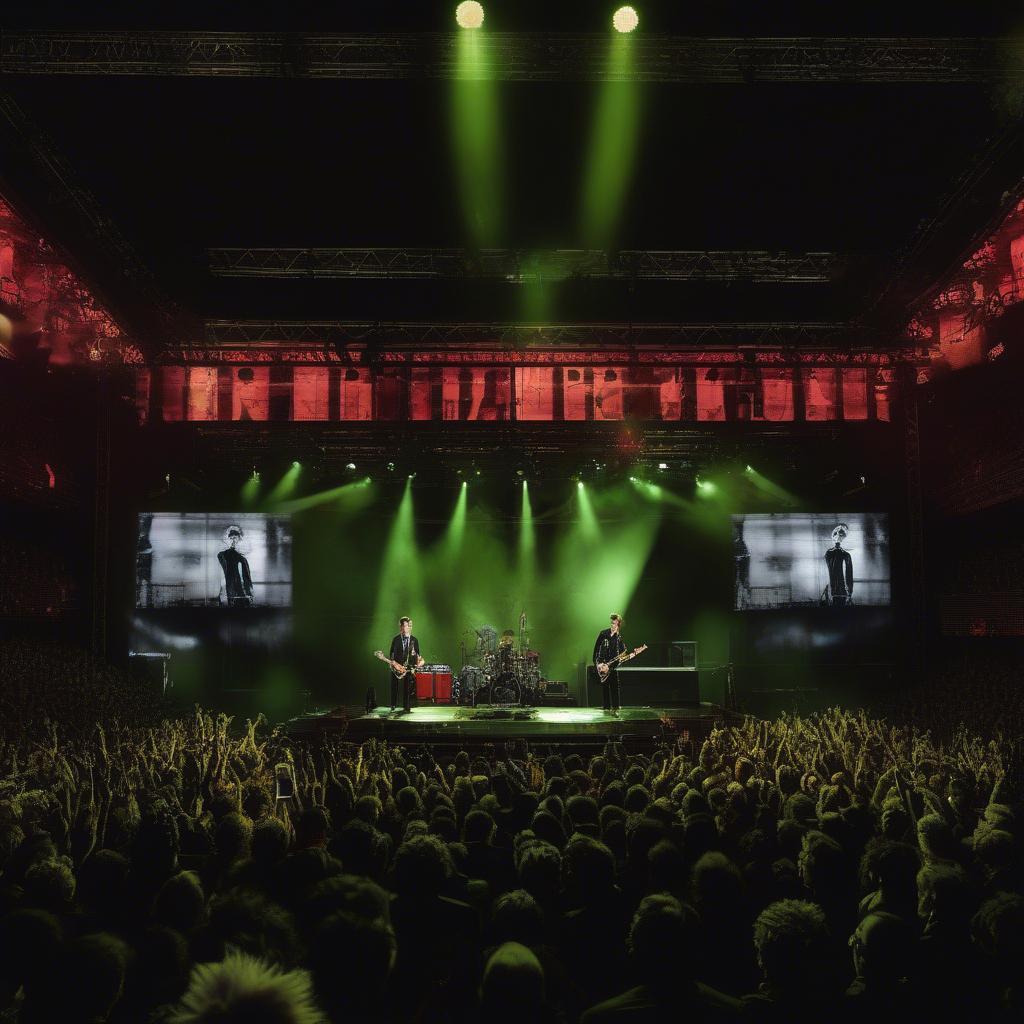 Green Day Performing Live During the American Idiot Era