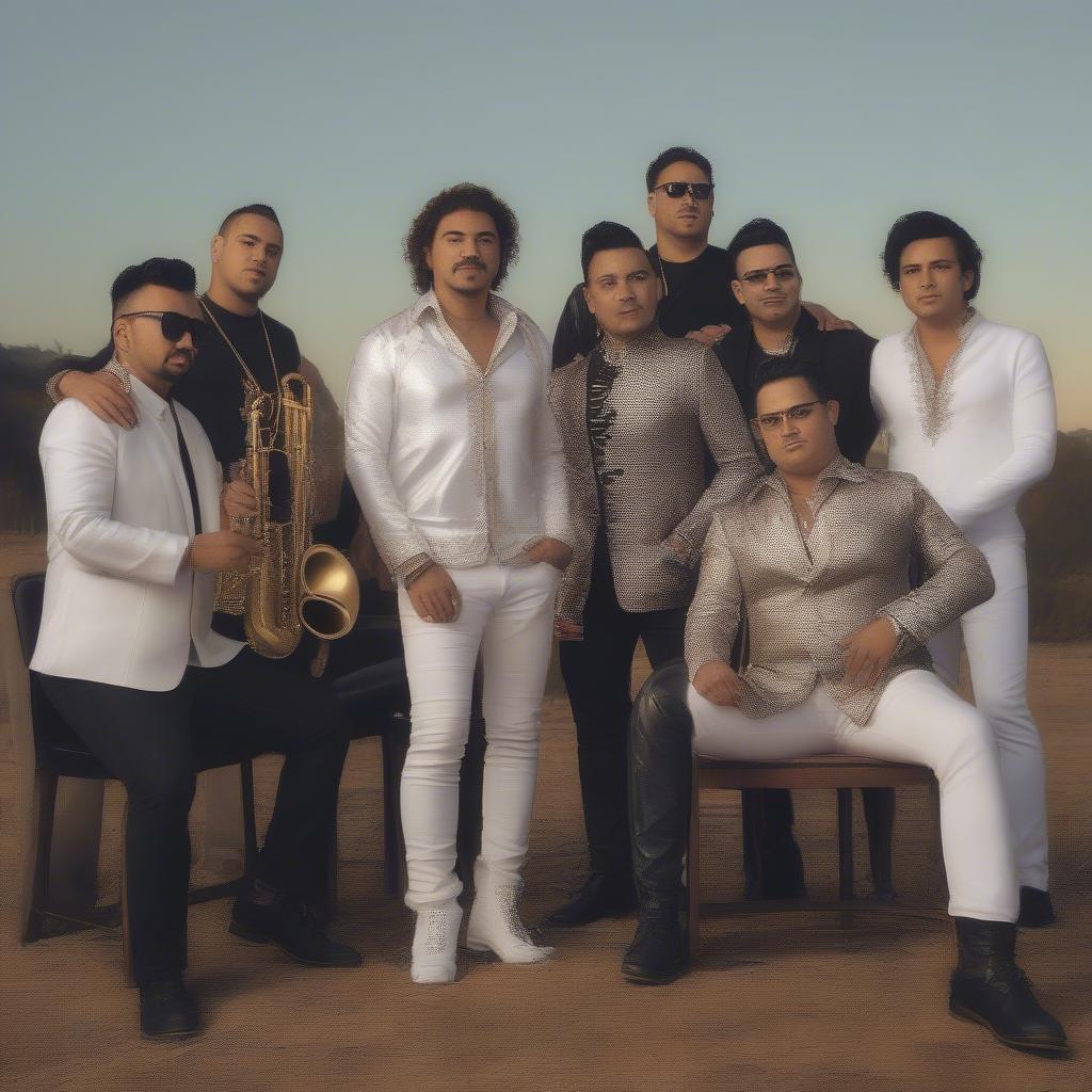 Grupo Firme Band Members Posing for a Photo