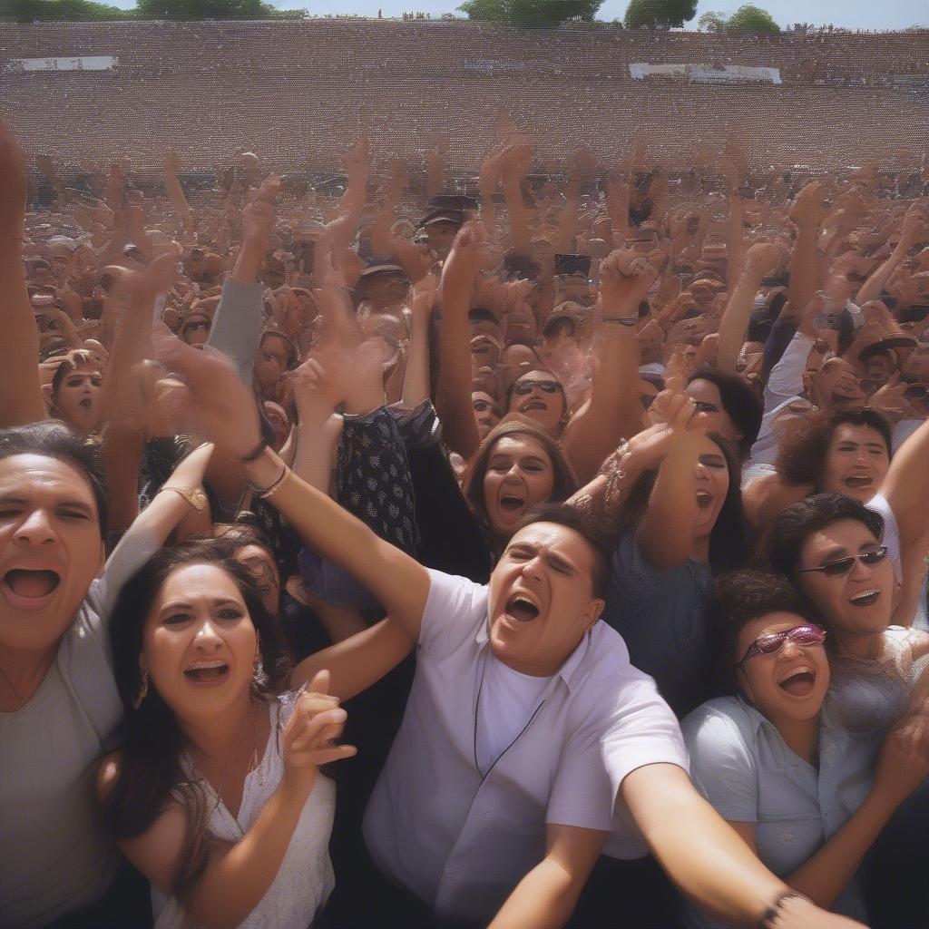 Grupo Firme Fans Enjoying a Concert