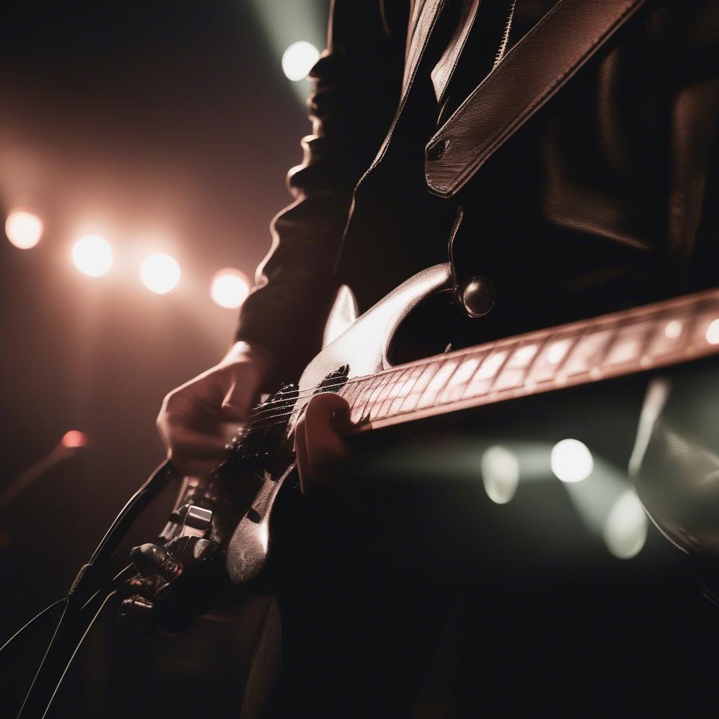 Hard Rock Guitarist Shredding on Stage in 2024