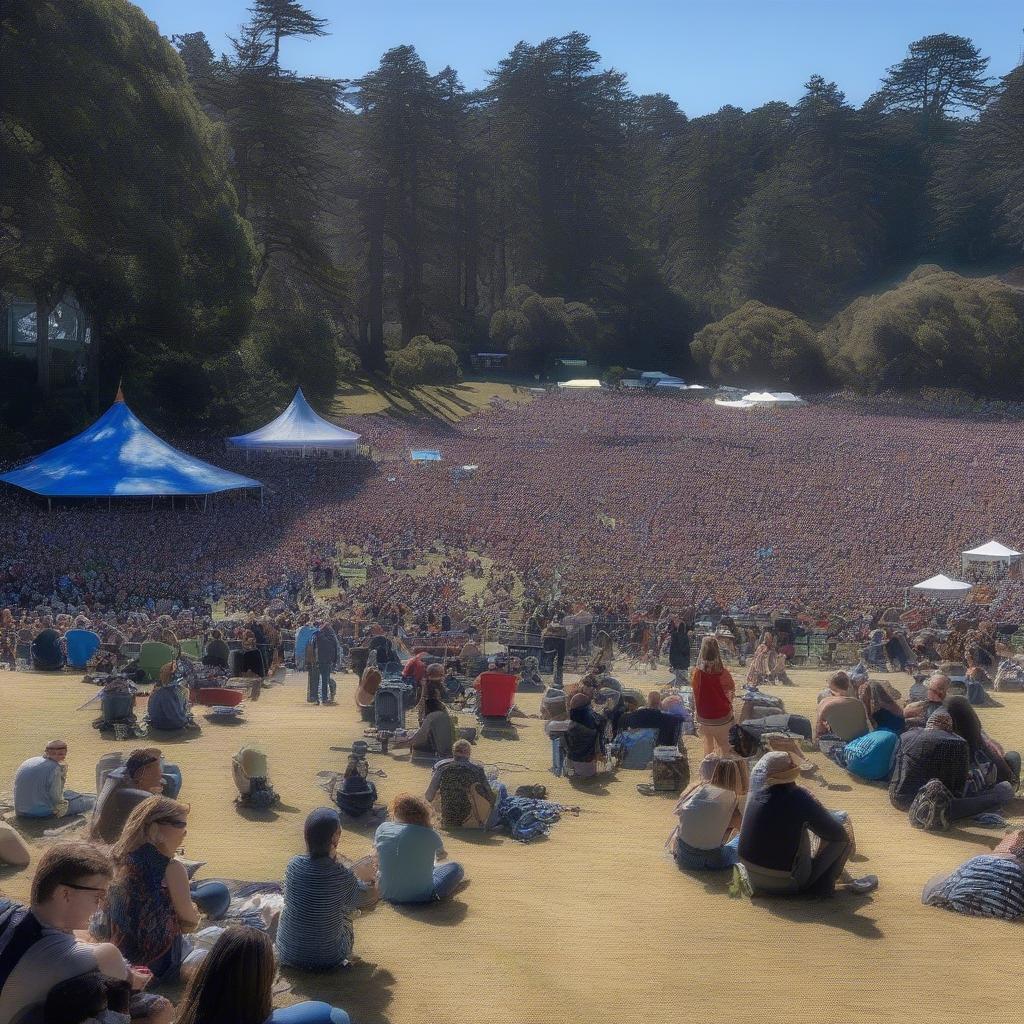 Crowd at the 2022 Hardly Strictly Bluegrass Festival