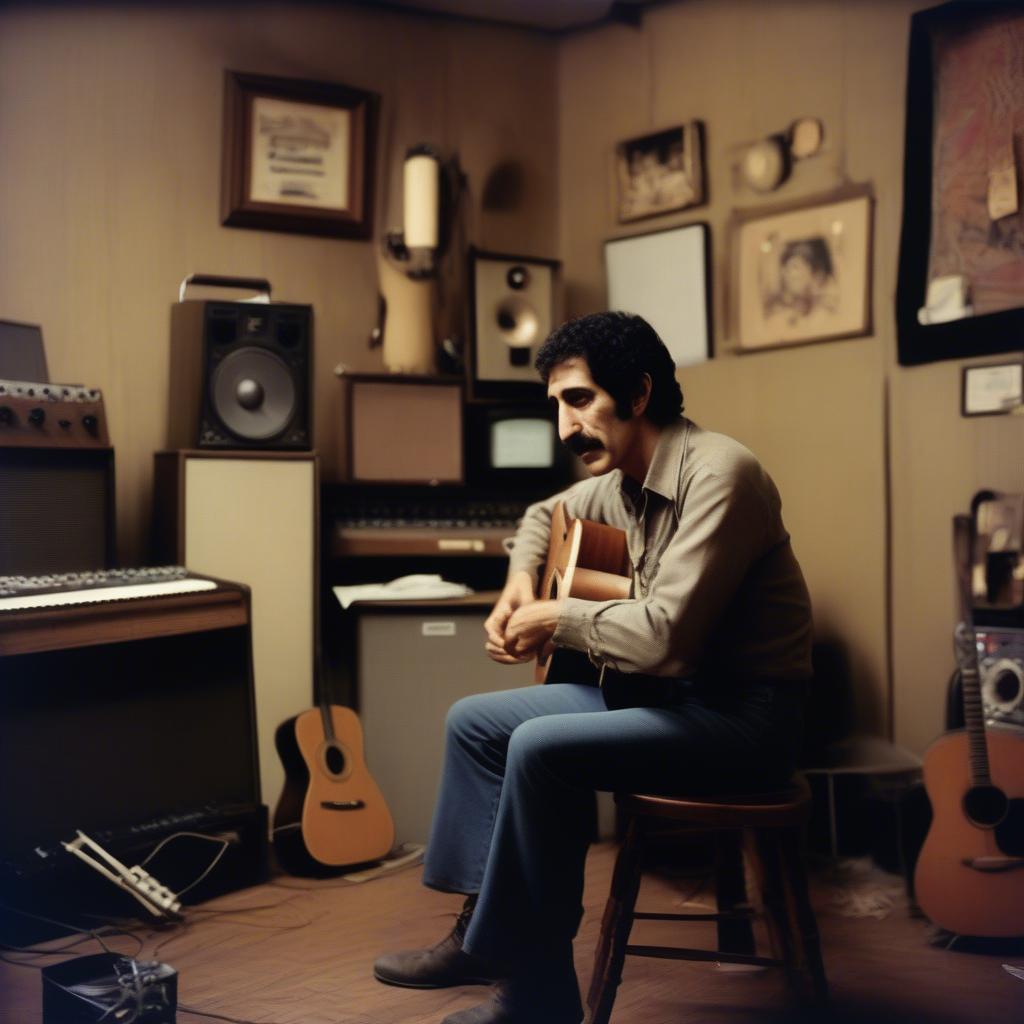 Jim Croce recording music in a studio