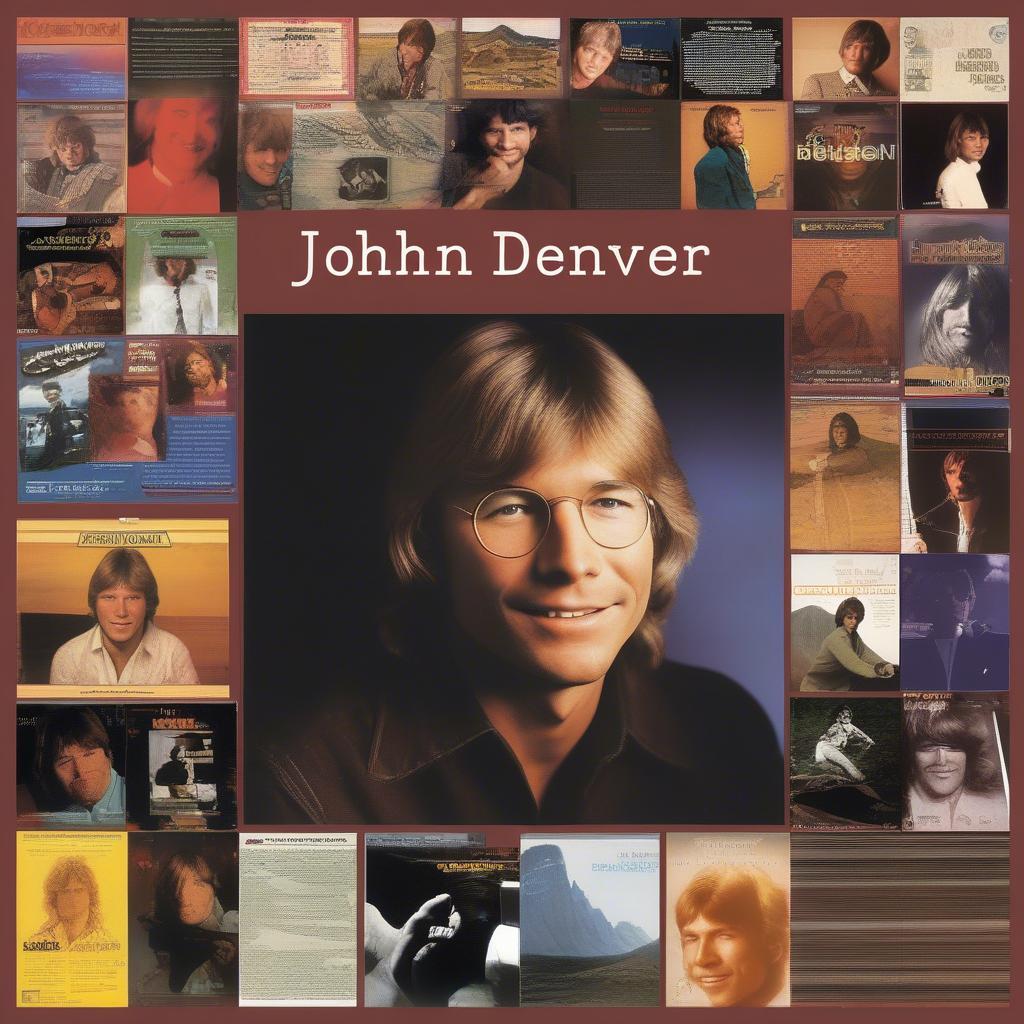 A collection of John Denver's most popular album covers