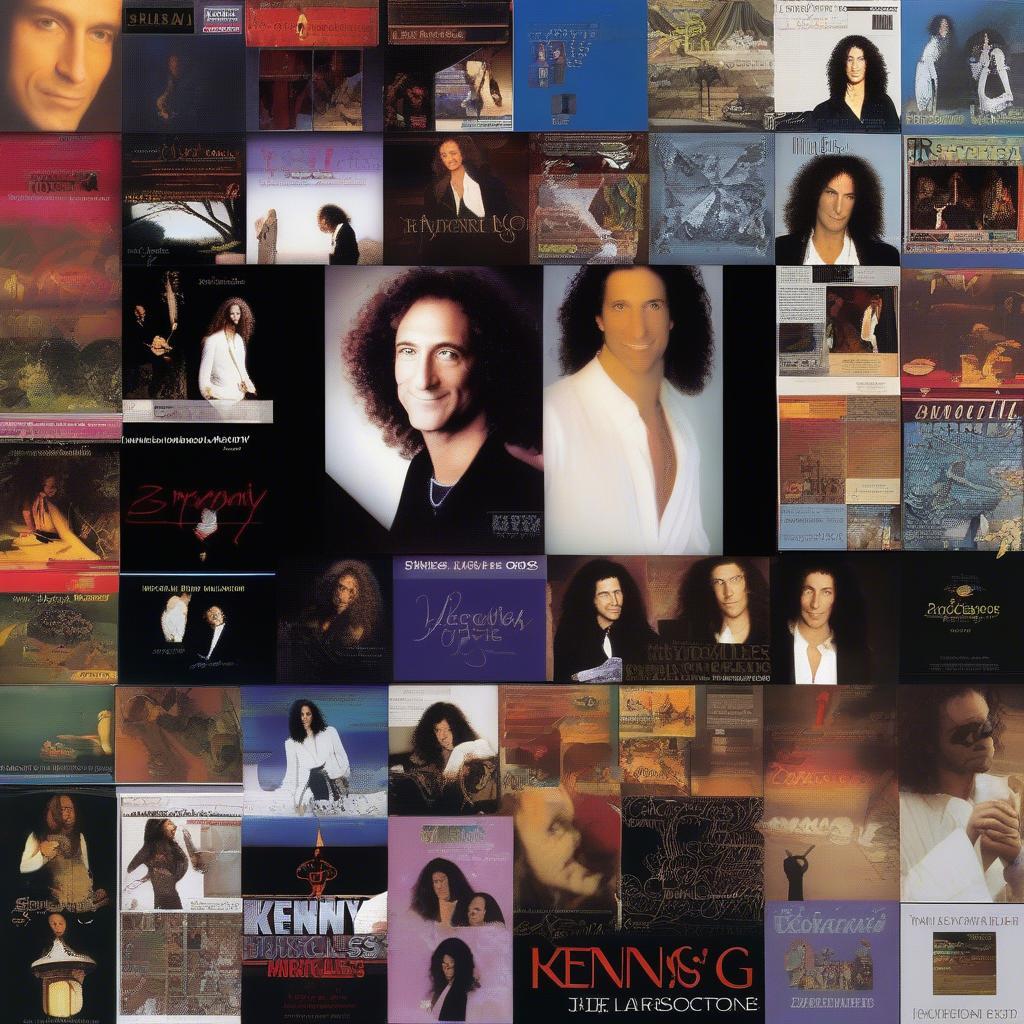 A collage of Kenny G's most popular album covers