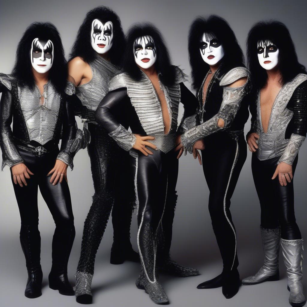 Kiss Band Members in Full Makeup