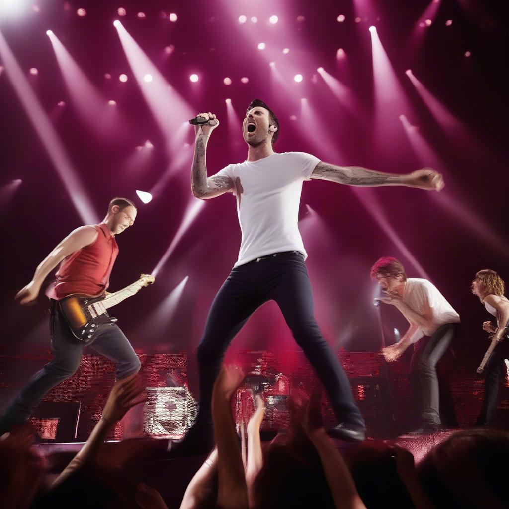 Maroon 5 Performing "Moves Like Jagger" Live