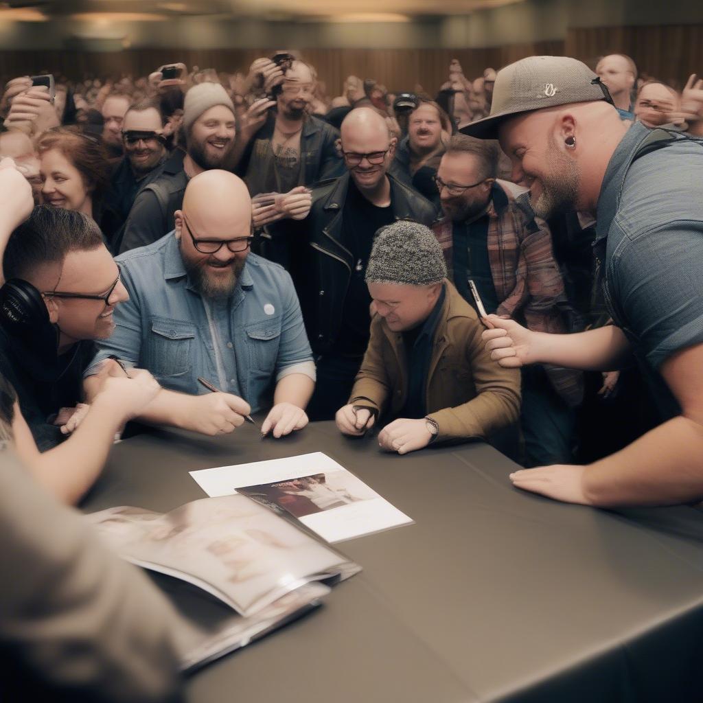 MercyMe meeting and interacting with fans