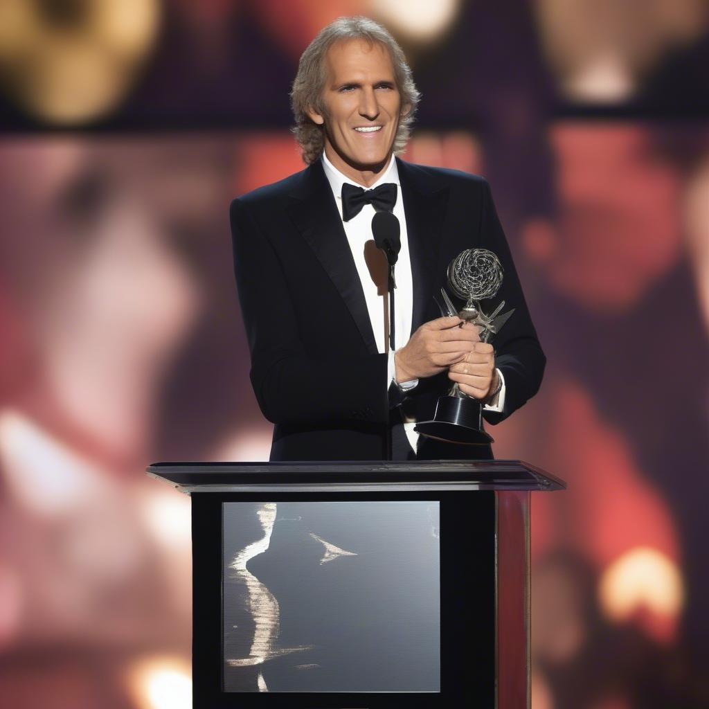 Michael Bolton Receiving a Music Award