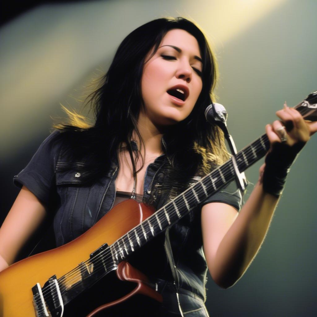 Michelle Branch performing live in the early 2000s