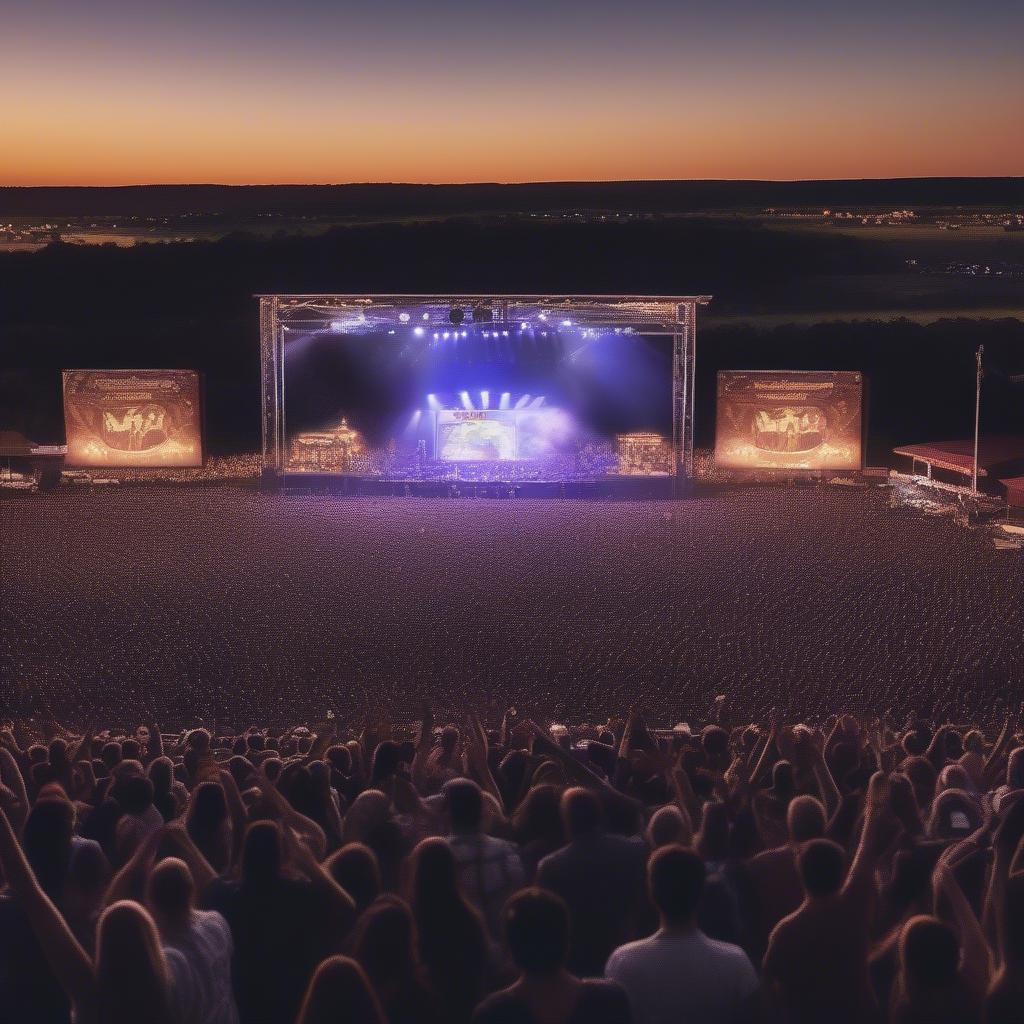 Crowd at a country music concert