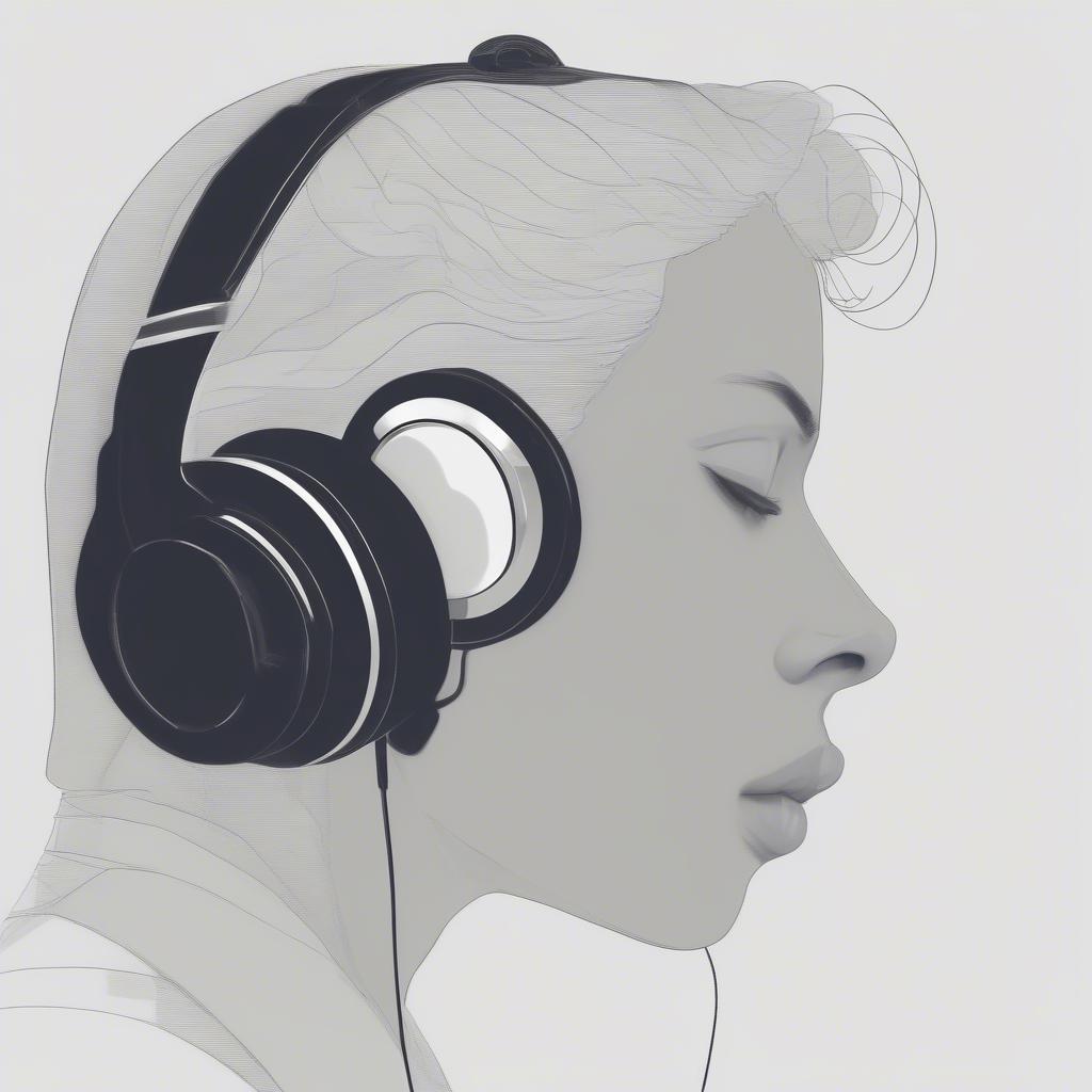 Modern Love Songs: Listening on headphones.