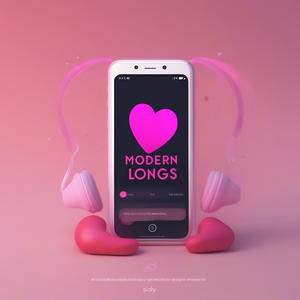 Modern Love Songs Playlist: A smartphone displaying a music streaming app with a playlist titled "Modern Love Songs," reflecting the contemporary ways we consume music.