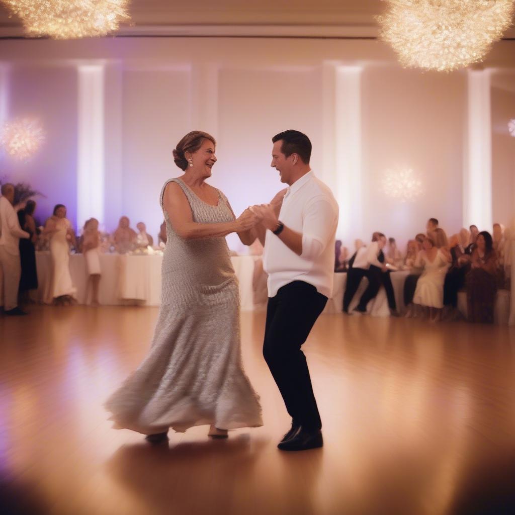 Mother and Son Dancing Joyfully