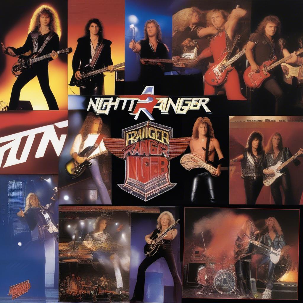 Night Ranger album covers collage