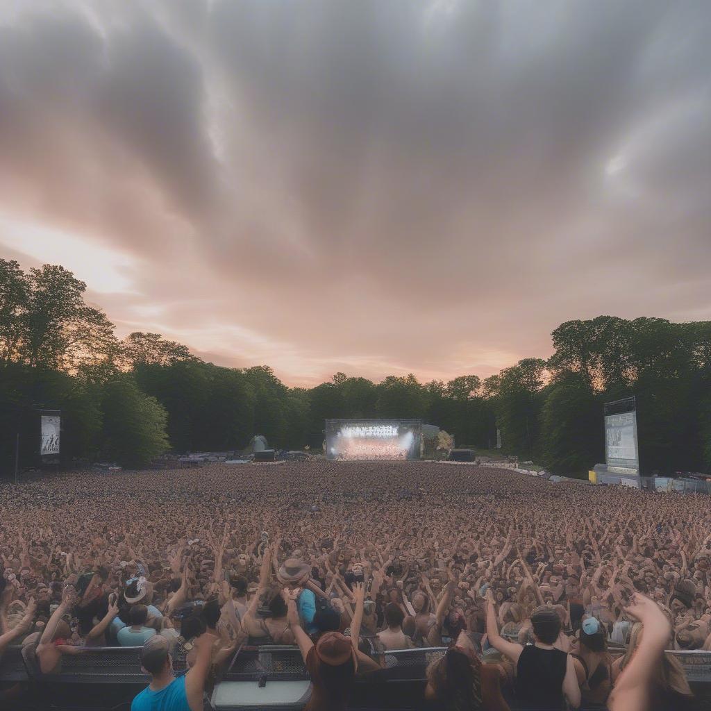 Osheaga Festival 2017 Crowd During a Headliner Performance