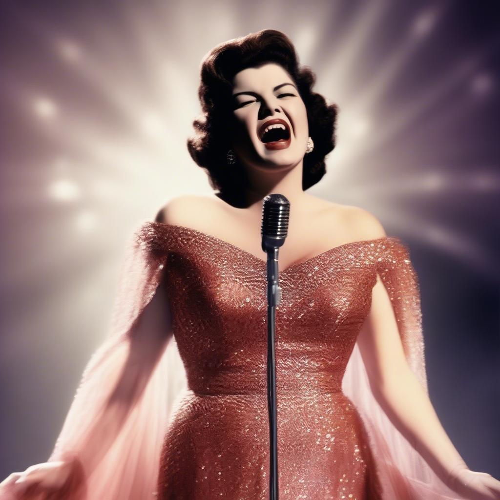 Patsy Cline Singing on Stage