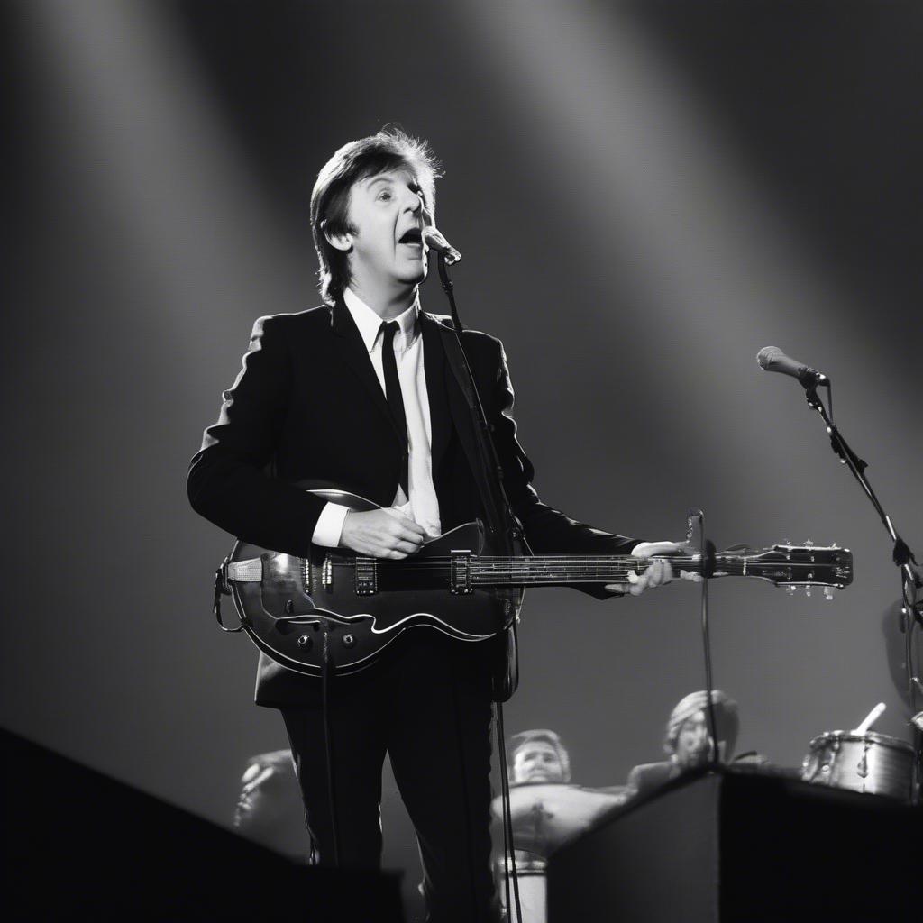 Paul McCartney performing Yesterday