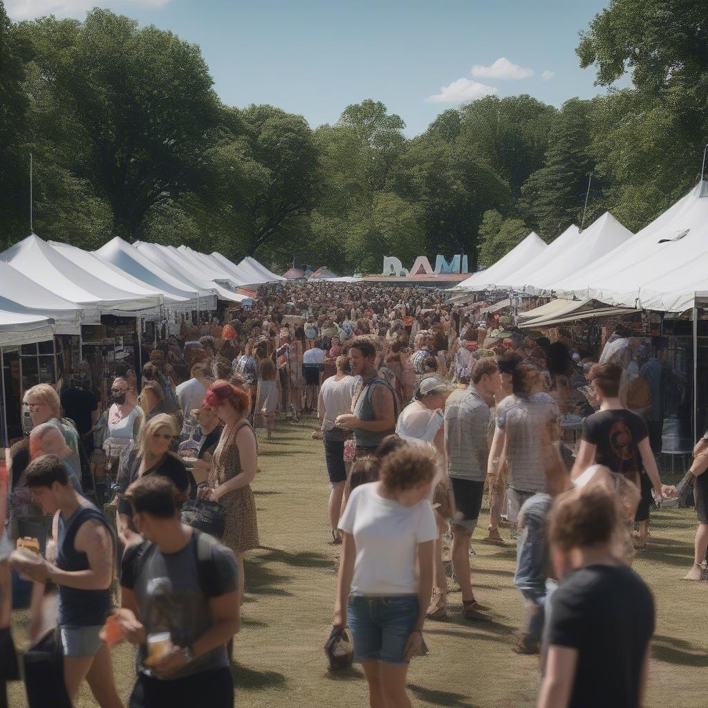 Food vendors at the Pitchfork Music Festival