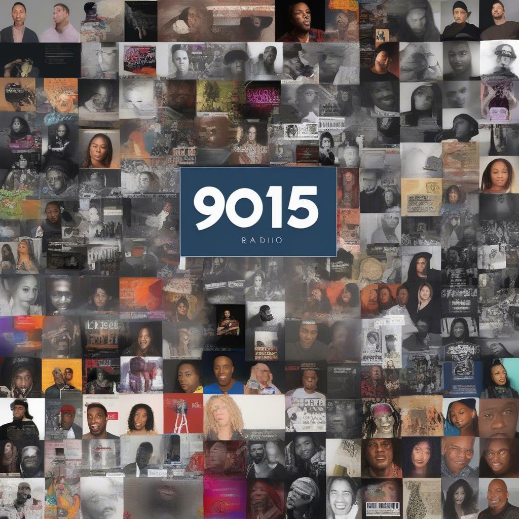 Popular Artists on 99.5 in 2017: A collage featuring the most played artists on 99.5 radio in 2017, including portraits and album covers, reflecting the diverse musical talent of the year.